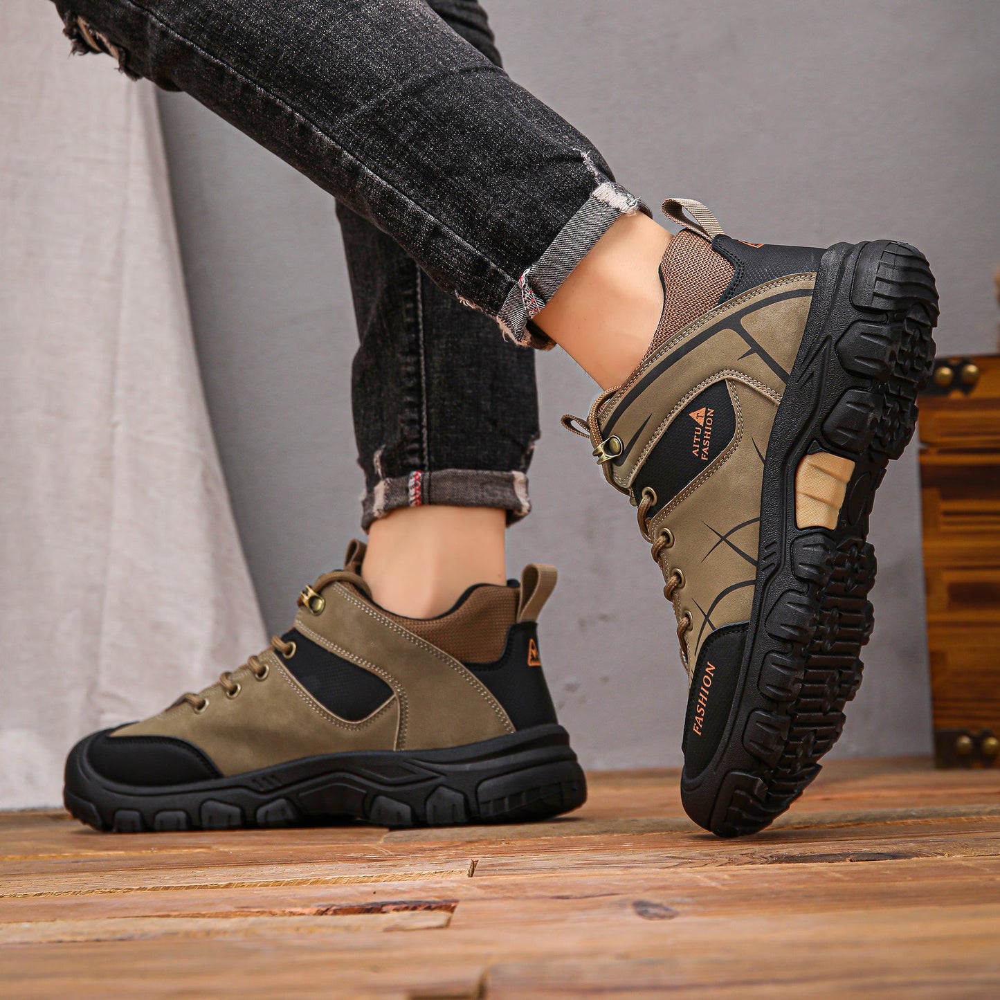 (⏰LAST DAY-49% OFF🛒)Men's Outdoor Hiking Shoes – Waterproof, Non-Slip, Puncture-Proof & Smash-Proof with Arch Support & Wide Toe – Perfect for Daily Wear & Outdoor Adventures