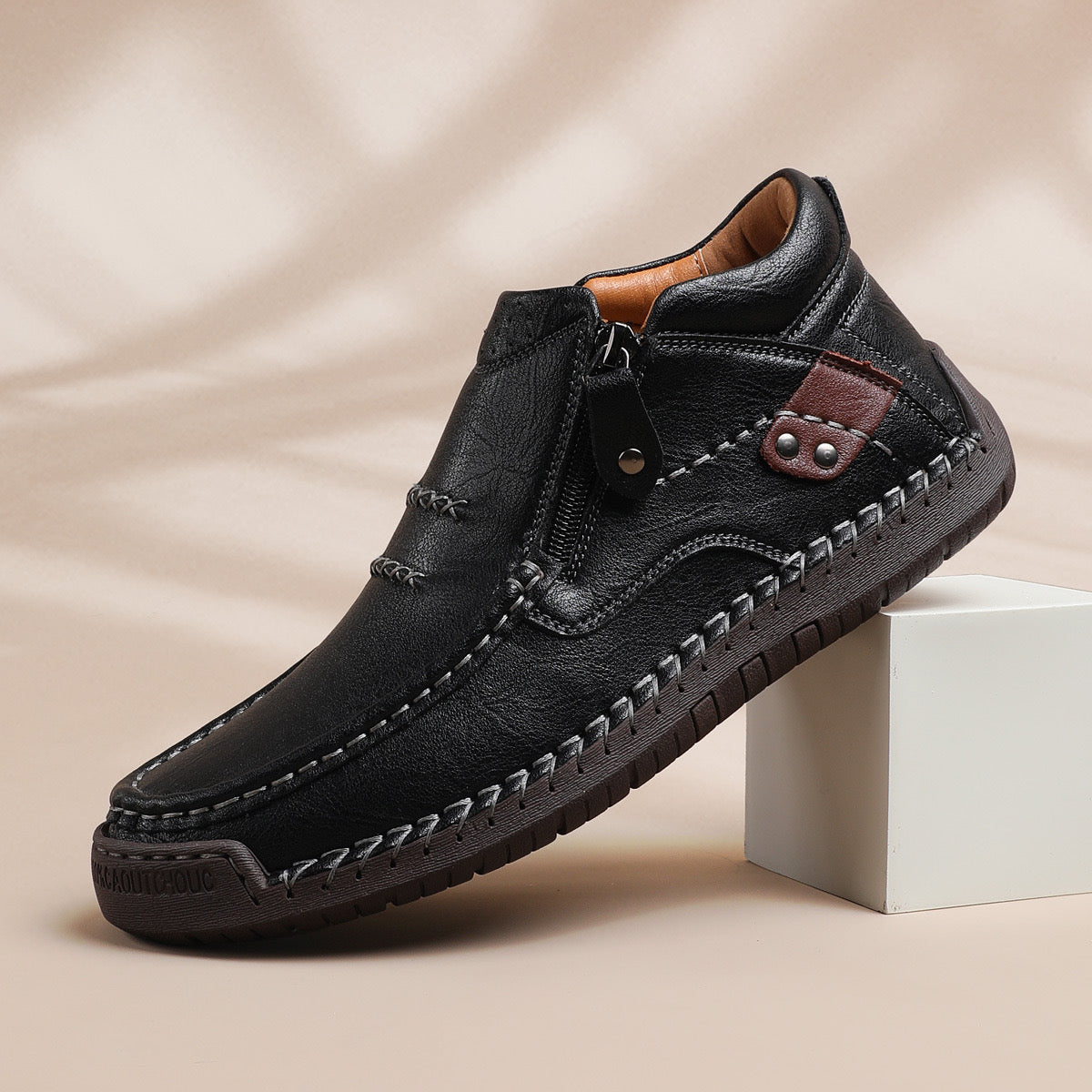 ⏰Last Day! 50% OFF 🔥Men's Handcrafted Genuine Leather Boots with Arch Support & Wide Toe Box