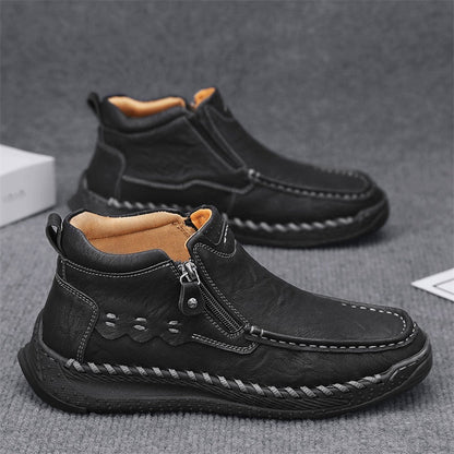 ⏰Limited Time Sale 70% OFF – Men’s Retro Leather Zip Boots