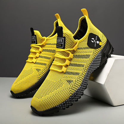 🔥HOT SALE 50% OFF🛒- Men’s Lightweight Orthopedic Flyknit Sneakers – Breathable Walking, Running & Outdoor Fitness Shoes