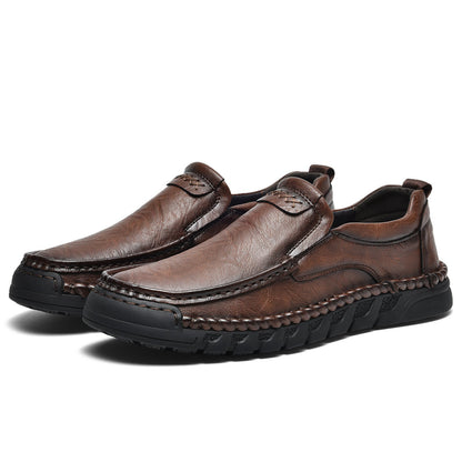 ⏰Last Day! 50% OFF 🔥Men's Handmade Leather Loafers with Arch Support & Wide Toe Box