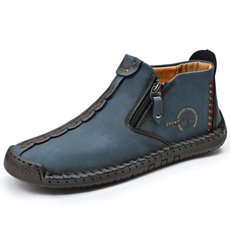 Women's Casual Fashion Non-slip Leather Medieval Slip-on Boots