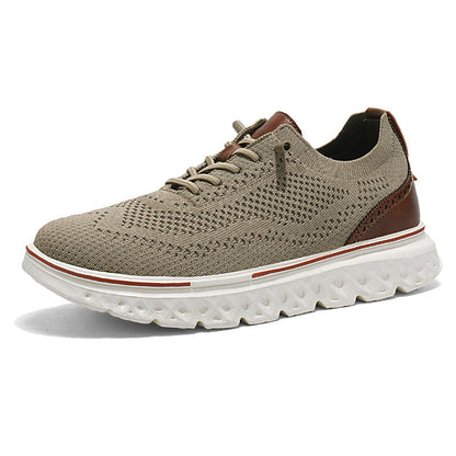 ⏰LAST DAY - 50% OFF🛒Men's Hands Free Slip On Oxford Shoes – Ultra Comfortable knitted fabric shoes, Lightweight Casual Walking Sneakers, Comfortable Dress Shoes, Mesh Urban Shoes for Business & Daily Wear
