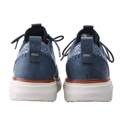👟LAST DAY - 60% OFF⏰ Men’s Comfortable Lace-Up Brogue Sneakers – Ultra-Lightweight & Breathable Woven Upper, Arch Support, Wide-Toe Fit, Shock-Absorbing Sole for All-Day Comfort