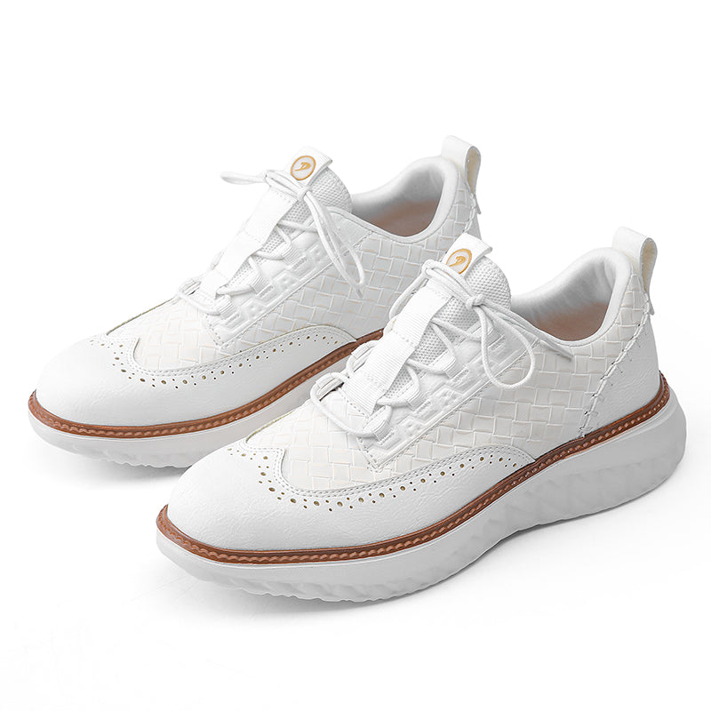 👟LAST DAY - 60% OFF⏰ Men’s Comfortable Lace-Up Brogue Sneakers – Ultra-Lightweight & Breathable Woven Upper, Arch Support, Wide-Toe Fit, Shock-Absorbing Sole for All-Day Comfort