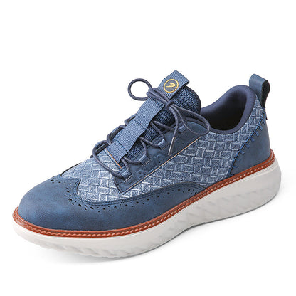 👟LAST DAY - 60% OFF⏰ Men’s Comfortable Lace-Up Brogue Sneakers – Ultra-Lightweight & Breathable Woven Upper, Arch Support, Wide-Toe Fit, Shock-Absorbing Sole for All-Day Comfort