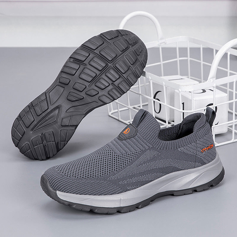 ⏰LAST DAY - 50% OFF🛒 Men's Orthopedic Slip-On Knit Sneakers  – Breathable Mesh Comfort Walking Shoes, Lightweight & Supportive, Easy On/Off Casual Shoes for All-Day Pain Relief
