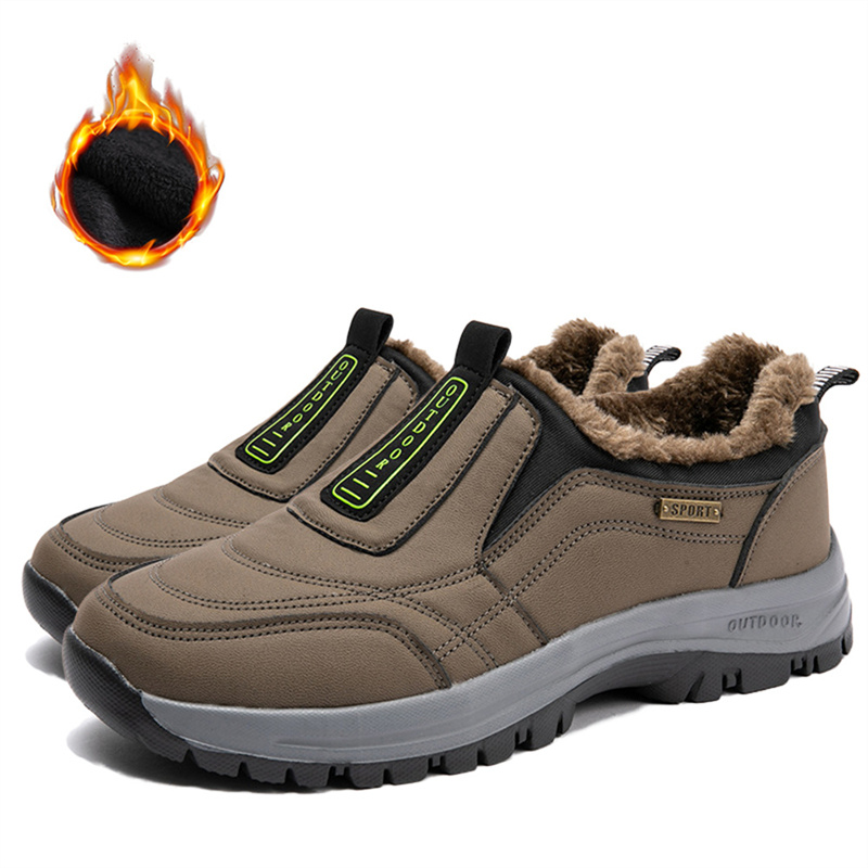 (🔥Best Selling) Men's Comfortable Waterproof Orthopedic Walking Shoes Plus Velvet Shoes