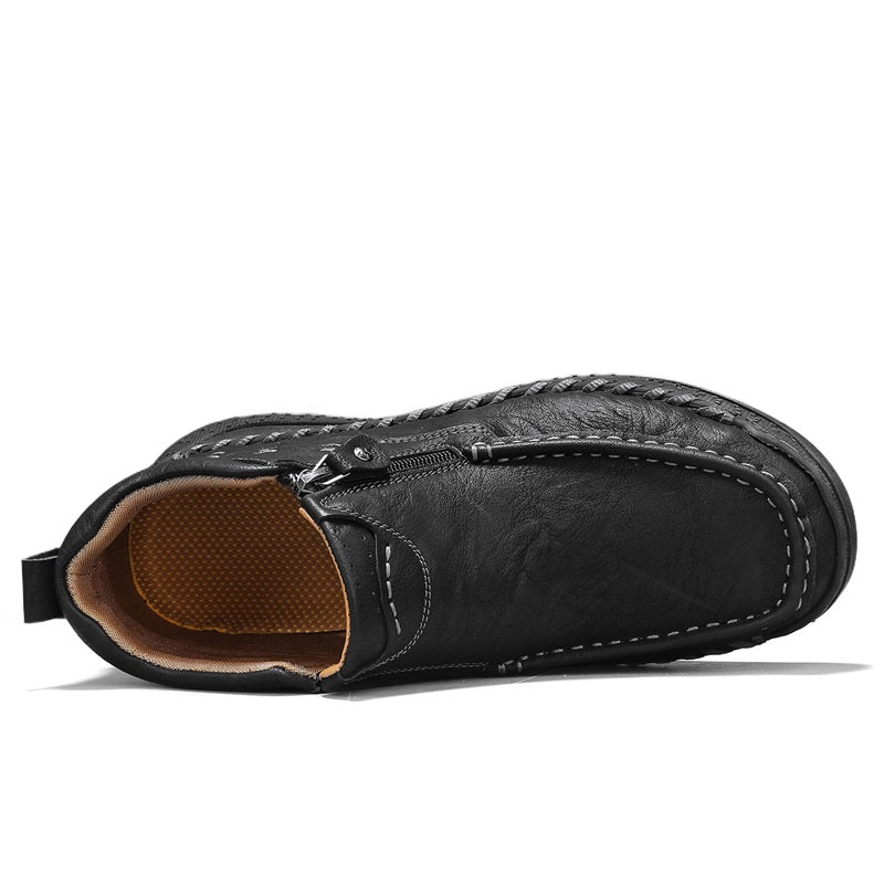 ⏰Limited Time Sale 70% OFF – Men’s Retro Leather Zip Boots