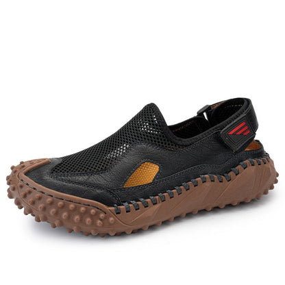 ⏰Last Day! 45% OFF 🔥GARB®Men‘s Genuine Leather Mesh Breathable Outdoor Sandals