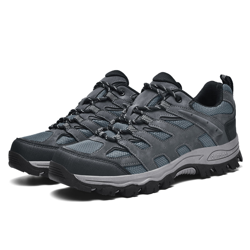 ⏰Limited Time 60% OFF🛒 Men's Outdoor Hiking Shoes – Breathable Waterproof Low-Cut Walking Shoes with Non-Slip Traction, Abrasion-Proof Build & Orthopedic Wide Toe Arch Support