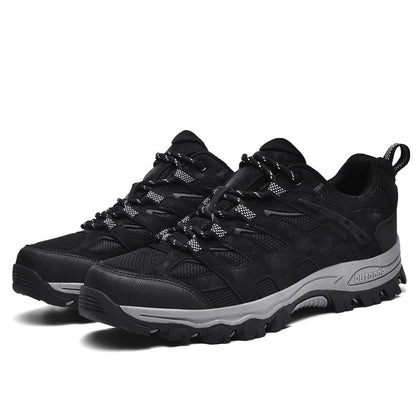 ⏰Limited Time 60% OFF🛒 Men's Outdoor Hiking Shoes – Breathable Waterproof Low-Cut Walking Shoes with Non-Slip Traction, Abrasion-Proof Build & Orthopedic Wide Toe Arch Support