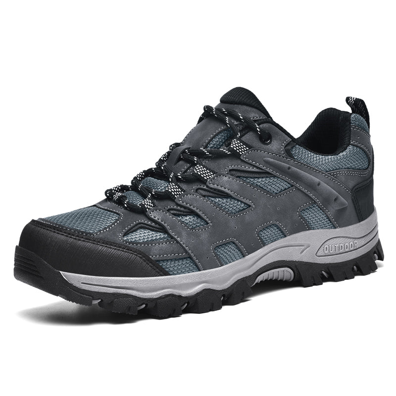 ⏰Limited Time 60% OFF🛒 Men's Outdoor Hiking Shoes – Breathable Waterproof Low-Cut Walking Shoes with Non-Slip Traction, Abrasion-Proof Build & Orthopedic Wide Toe Arch Support