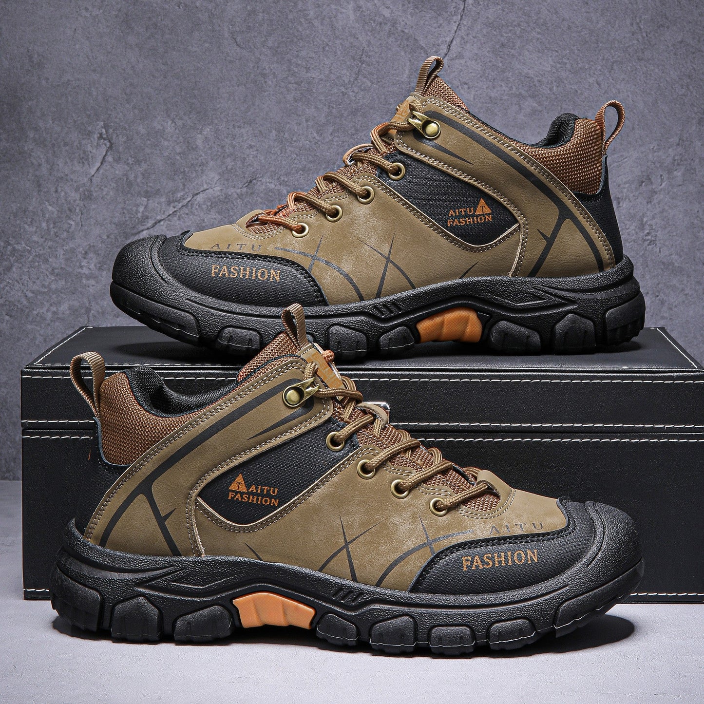 (📢LAST DAY-49% OFF🛒)Men's Outdoor Hiking Shoes – Waterproof, Non-Slip, Puncture-Proof & Smash-Proof with Arch Support & Wide Toe – Perfect for Daily Wear & Outdoor Adventures
