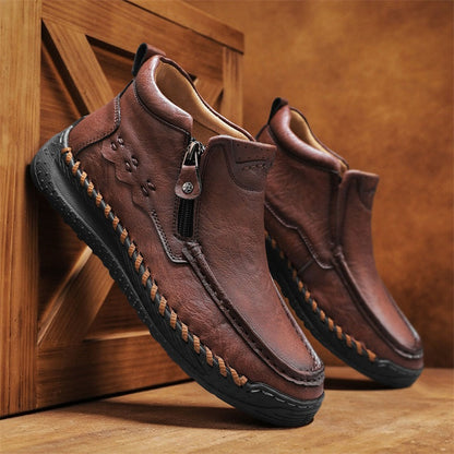 ⏰Limited Time Sale 70% OFF – Men’s Retro Leather Zip Boots