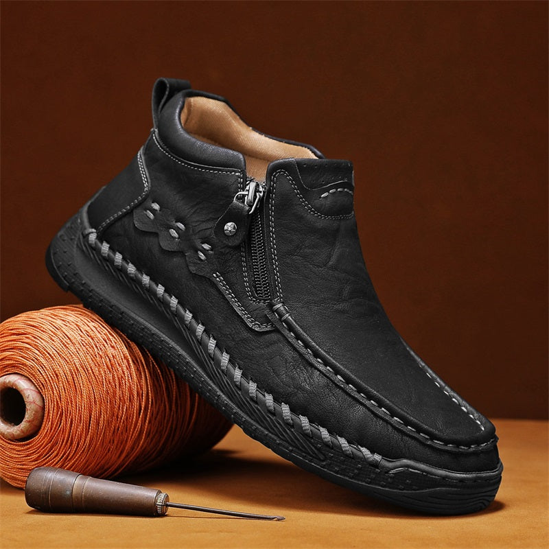 ⏰Limited Time Sale 70% OFF – Men’s Retro Leather Zip Boots