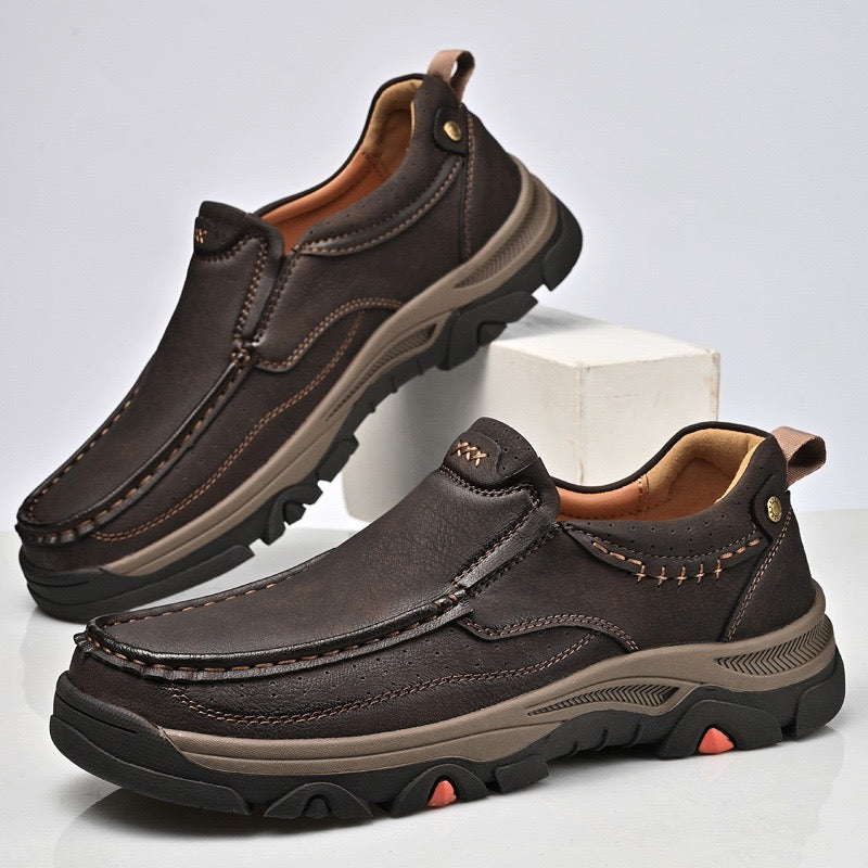⏰Last Day! 45% OFF  🔥GARB®Men's Genuine Leather Outdoor Slip-On Loafers with Arch Support & Wide Toe Box