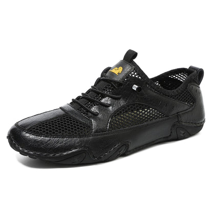 ⏰Last Day! 45% OFF 🔥GARB®Men's Genuine Leather Mesh Breathable Driving loafers