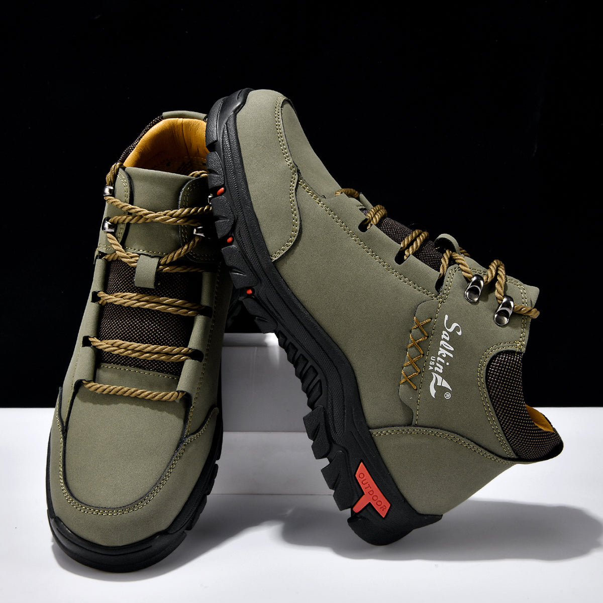 ⏰Limited-Time 70% OFF –Men’s Work Hiking Boots – Waterproof, Non-Slip, Puncture and Smash Resistant, Wide Toe, Arch Support – Ideal for Daily Wear and Outdoor Adventures