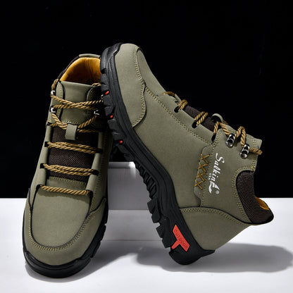 ⏰Limited-Time 70% OFF –Men’s Work Hiking Boots – Waterproof, Non-Slip, Puncture and Smash Resistant, Wide Toe, Arch Support – Ideal for Daily Wear and Outdoor Adventures