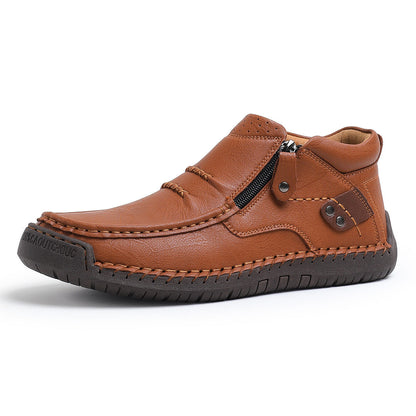 ⏰Last Day! 50% OFF 🔥Men's Handcrafted Genuine Leather Boots with Arch Support & Wide Toe Box