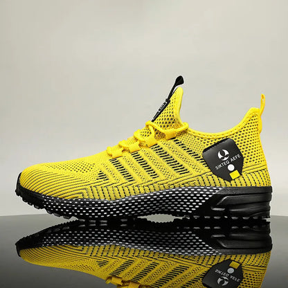 🔥HOT SALE 50% OFF🛒- Men’s Lightweight Orthopedic Flyknit Sneakers – Breathable Walking, Running & Outdoor Fitness Shoes