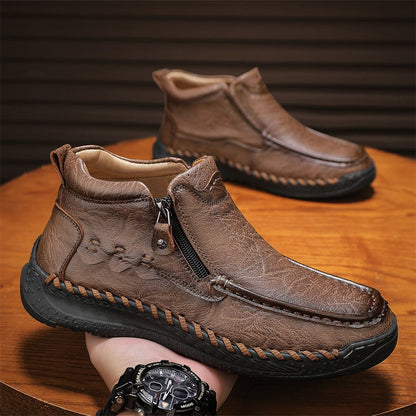 ⏰Limited Time Sale 70% OFF – Men’s Retro Leather Zip Boots