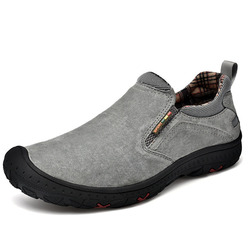 ⏰Promotion - 50% OFF🔥GARB® Men’s Handcrafted Leather Outdoor Loafers – Arch Support, Wide Toe & Impact Protection
