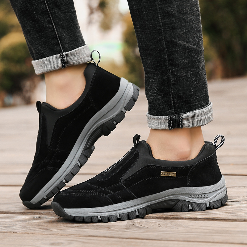 (🔥Best Selling) Men's Comfortable Waterproof Orthopedic Walking Shoes Plus Velvet Shoes