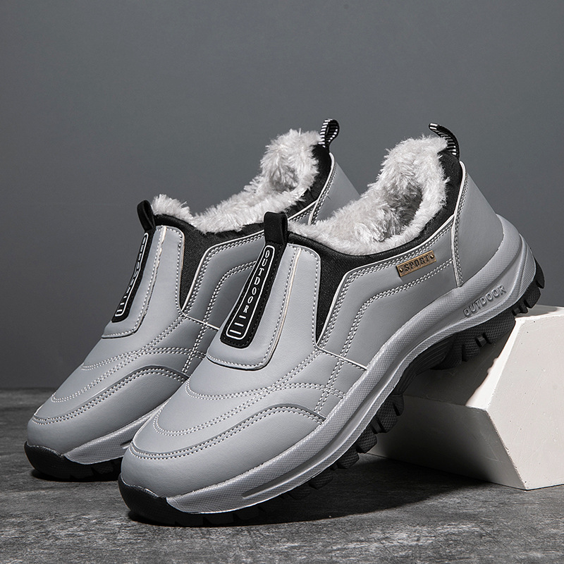 (🔥Best Selling) Men's Comfortable Waterproof Orthopedic Walking Shoes Plus Velvet Shoes