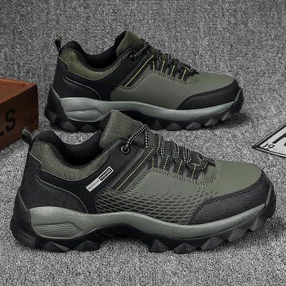 (⏰Limited Time Sale 70% OFF) Men's Wear Resistant Waterproof Non-slip Anti-skid Anti-puncture Hiking Shoes Orthopedic Wide Toe Arch Support Walking Shoes