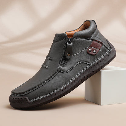 ⏰Last Day! 50% OFF 🔥Men's Handcrafted Genuine Leather Boots with Arch Support & Wide Toe Box