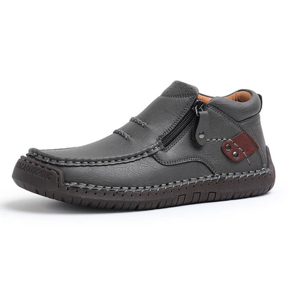 ⏰Last Day! 50% OFF 🔥Men's Handcrafted Genuine Leather Boots with Arch Support & Wide Toe Box