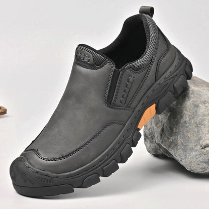 ⏰Promotion - 50% OFF🔥GARB® Men's Wide Toe Slip-On Leather Loafers | Arch Support & Anti-Collision Outdoor Shoes