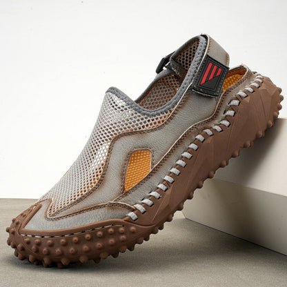⏰Last Day! 45% OFF 🔥GARB®Men‘s Genuine Leather Mesh Breathable Outdoor Sandals