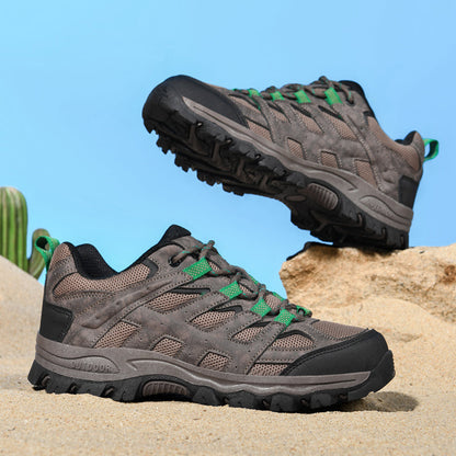 ⏰Limited Time 60% OFF🛒 Men's Outdoor Hiking Shoes – Breathable Waterproof Low-Cut Walking Shoes with Non-Slip Traction, Abrasion-Proof Build & Orthopedic Wide Toe Arch Support