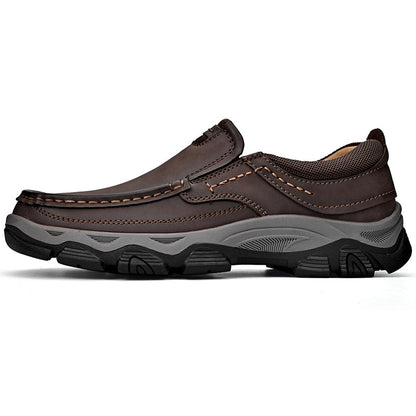 ⏰Promotion 50% OFF - Men's Orthopedic Walking Shoes Genuine Leather Slip On Loafers