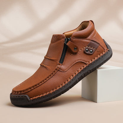 ⏰Last Day! 50% OFF 🔥Men's Handcrafted Genuine Leather Boots with Arch Support & Wide Toe Box
