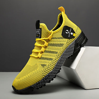 🔥HOT SALE 50% OFF🛒- Men’s Lightweight Orthopedic Flyknit Sneakers – Breathable Walking, Running & Outdoor Fitness Shoes