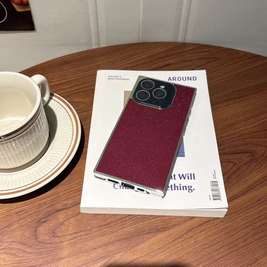 Electroplating Glitter Square Phone Case Suitable for iPhone Series