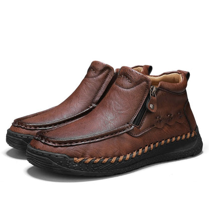 ⏰Limited Time Sale 70% OFF – Men’s Retro Leather Zip Boots