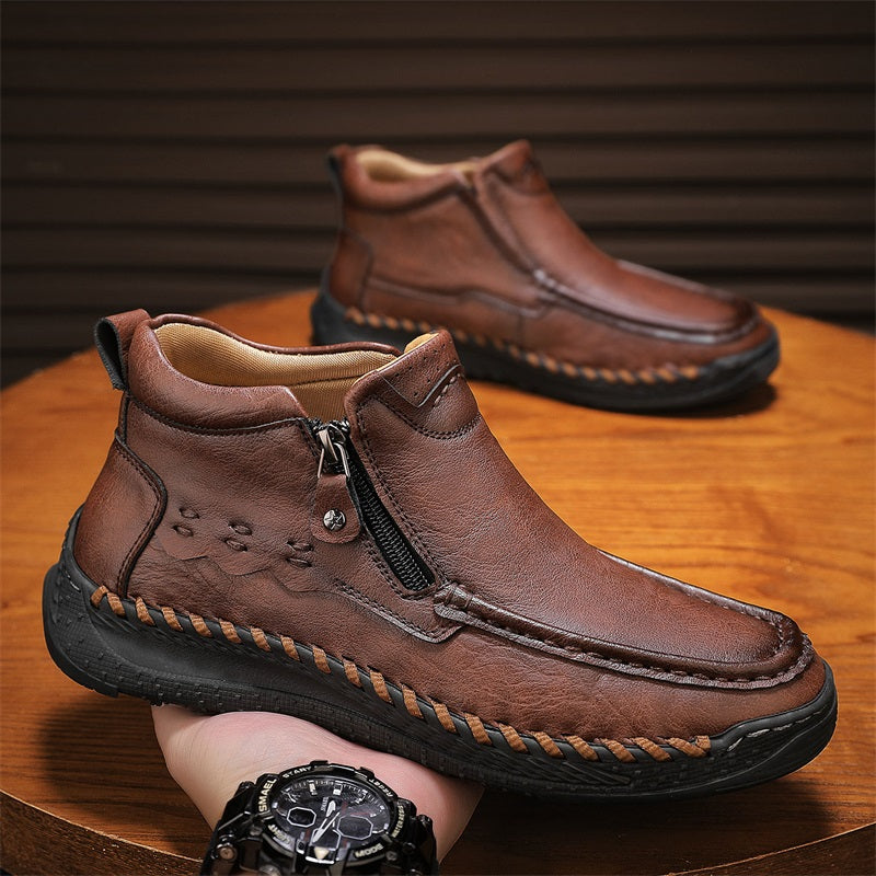 ⏰Limited Time Sale 70% OFF – Men’s Retro Leather Zip Boots