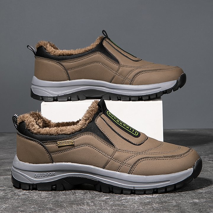(🔥Best Selling) Men's Comfortable Waterproof Orthopedic Walking Shoes Plus Velvet Shoes