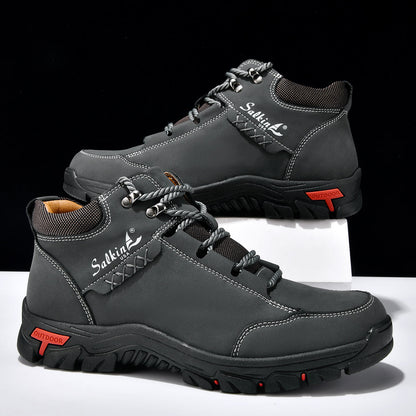 ⏰Limited-Time 70% OFF –Men’s Work Hiking Boots – Waterproof, Non-Slip, Puncture and Smash Resistant, Wide Toe, Arch Support – Ideal for Daily Wear and Outdoor Adventures