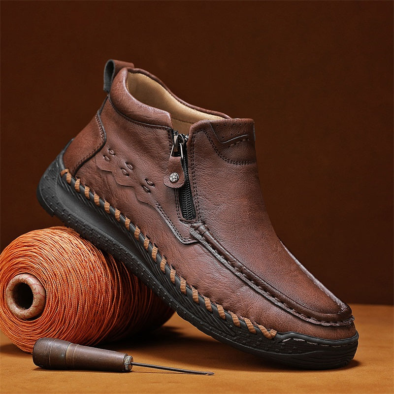 ⏰Limited Time Sale 70% OFF – Men’s Retro Leather Zip Boots