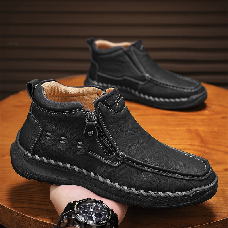 ⏰Limited Time Sale 70% OFF – Men’s Retro Leather Zip Boots