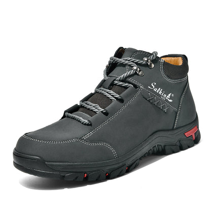 ⏰Limited-Time 70% OFF –Men’s Work Hiking Boots – Waterproof, Non-Slip, Puncture and Smash Resistant, Wide Toe, Arch Support – Ideal for Daily Wear and Outdoor Adventures