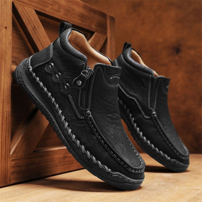 ⏰Limited Time Sale 70% OFF – Men’s Retro Leather Zip Boots
