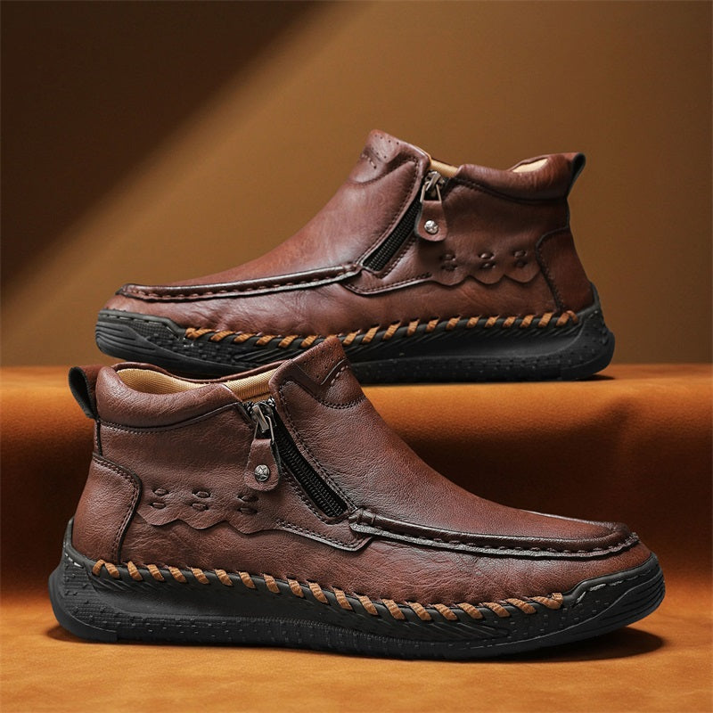 ⏰Limited Time Sale 70% OFF – Men’s Retro Leather Zip Boots