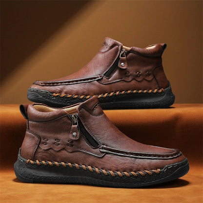 ⏰Limited Time Sale 70% OFF – Men’s Retro Leather Zip Boots